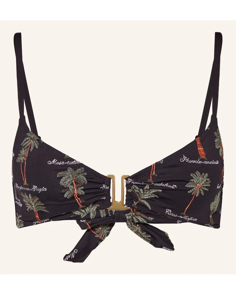 watercult Bralette-Bikini-Top ART HERBARIA Schwarz