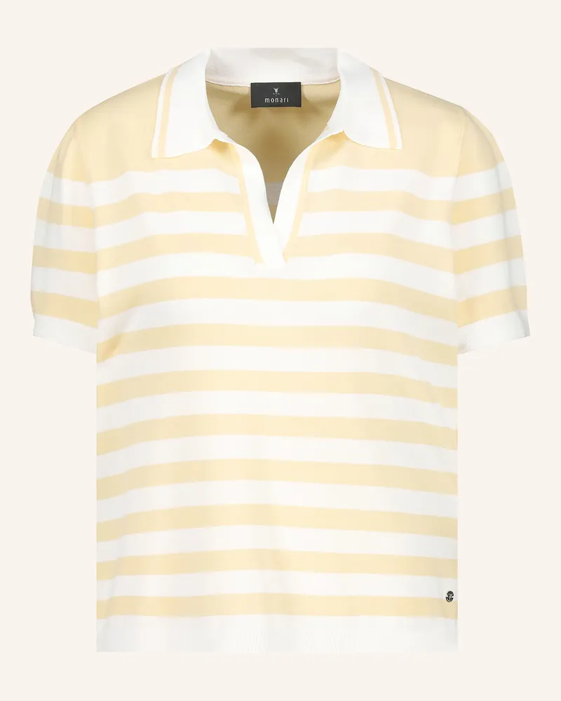 monari Strick-Poloshirt gelb Hellgelb