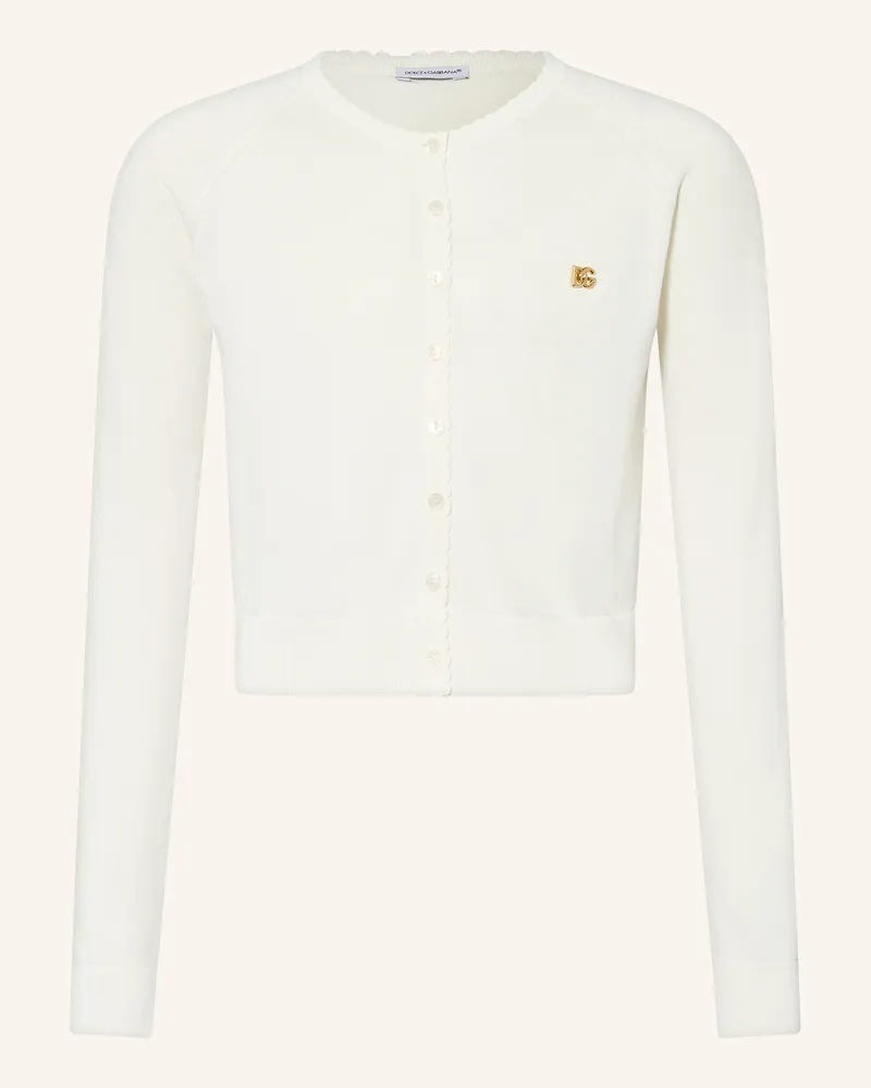 Dolce & Gabbana Strickjacke weiss Weiss