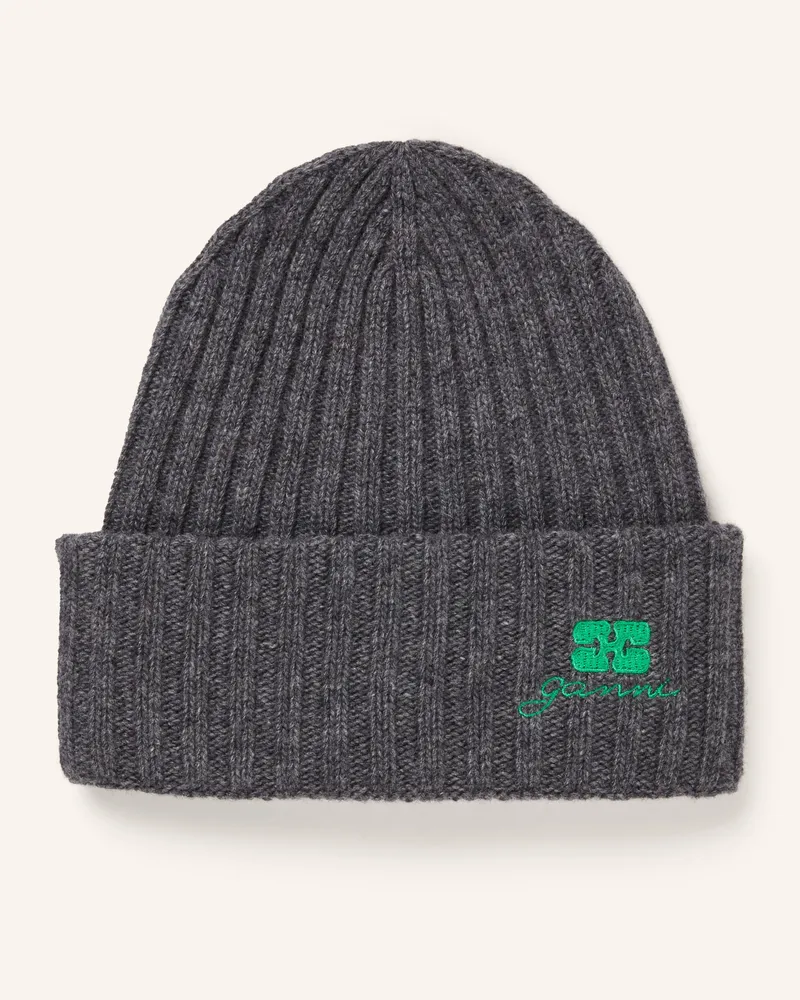 Ganni Mütze grau Grau