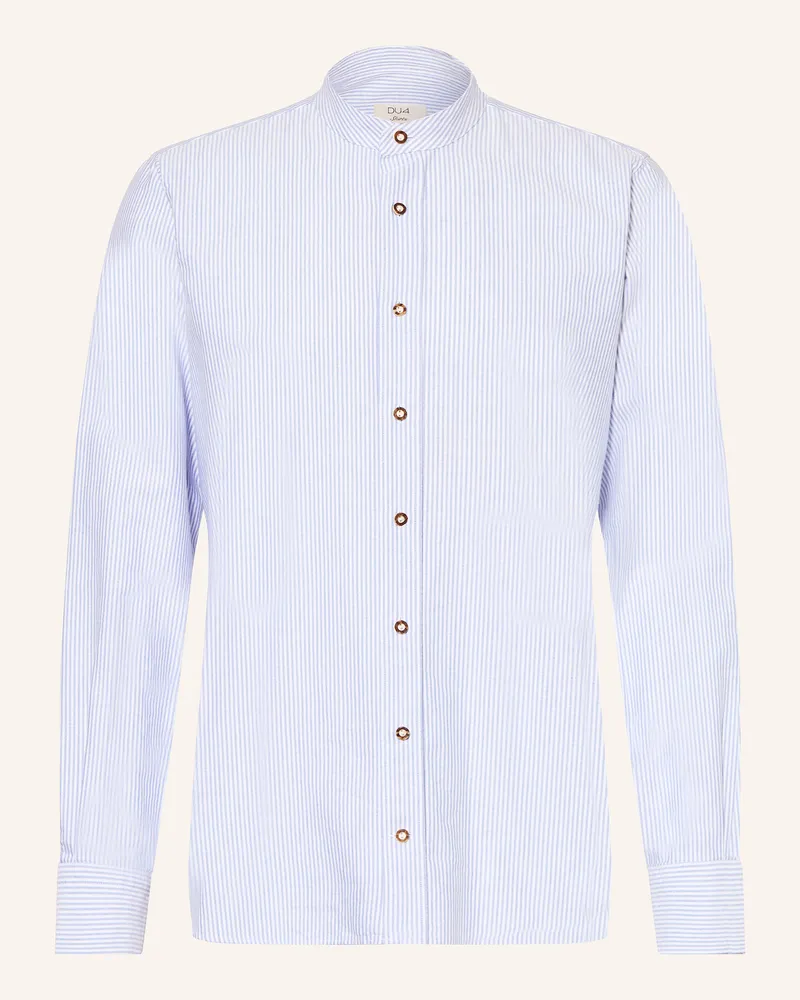 DU4 Trachtenhemd Hansi Regular Fit Mit Stehkragen blau Hellblau
