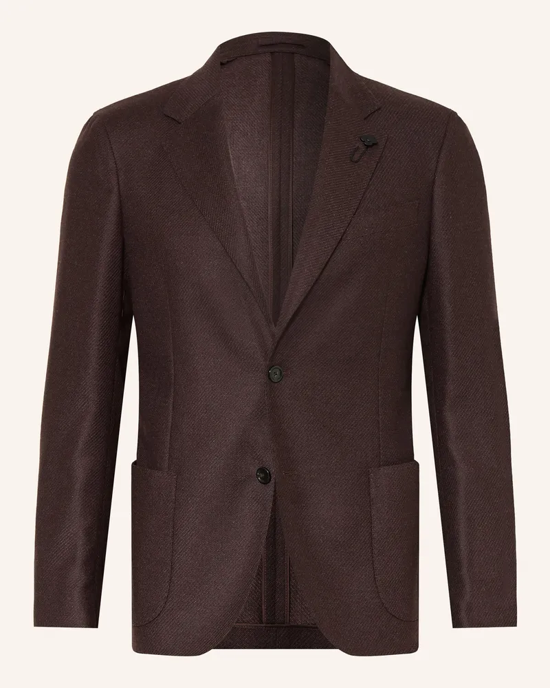 LARDINI Sakko Regular Fit rot Dunkelbraun
