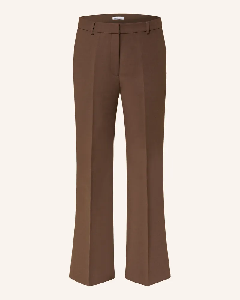 Mrs & HUGS Marlenehose braun Dunkelbraun