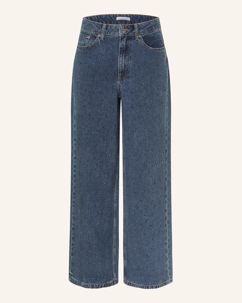 Mrs & HUGS Jeans Mit Schmucksteinen blau Dark