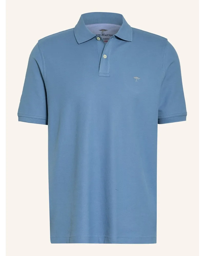 Fynch-Hatton Piqué-Poloshirt Blau