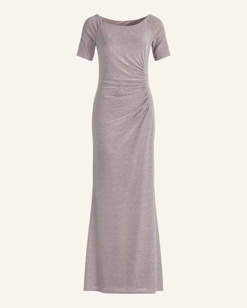 Vera Mont Abendkleid mit Glitzergarn Taupe