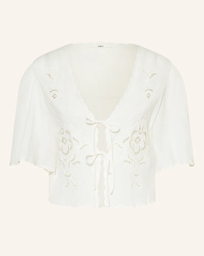 ba&sh Bluse OLAYA aus Lochspitze Creme