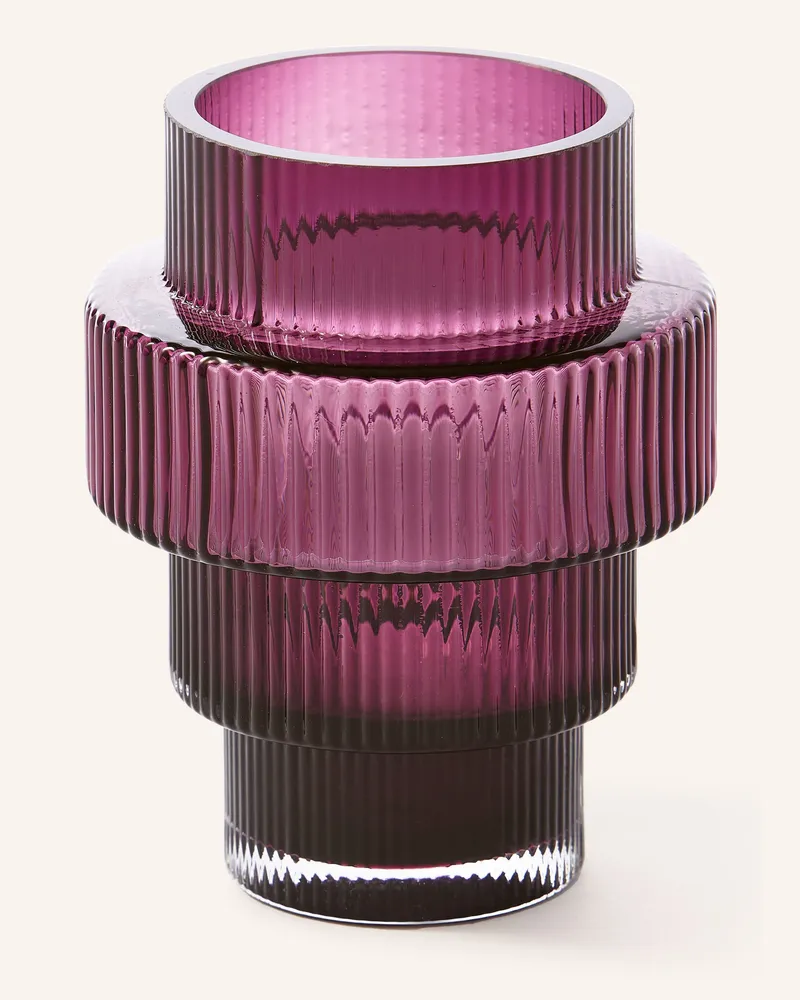 POLSPOTTEN Windlicht Steps lila Dunkellila