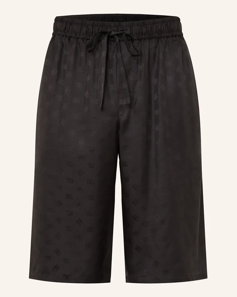 Dolce & Gabbana Seidenshorts schwarz Schwarz