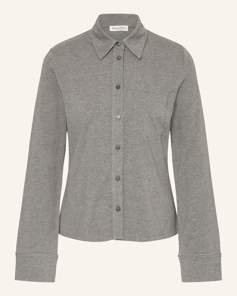 Marc O'Polo Hemdbluse aus Jersey Dunkelgrau