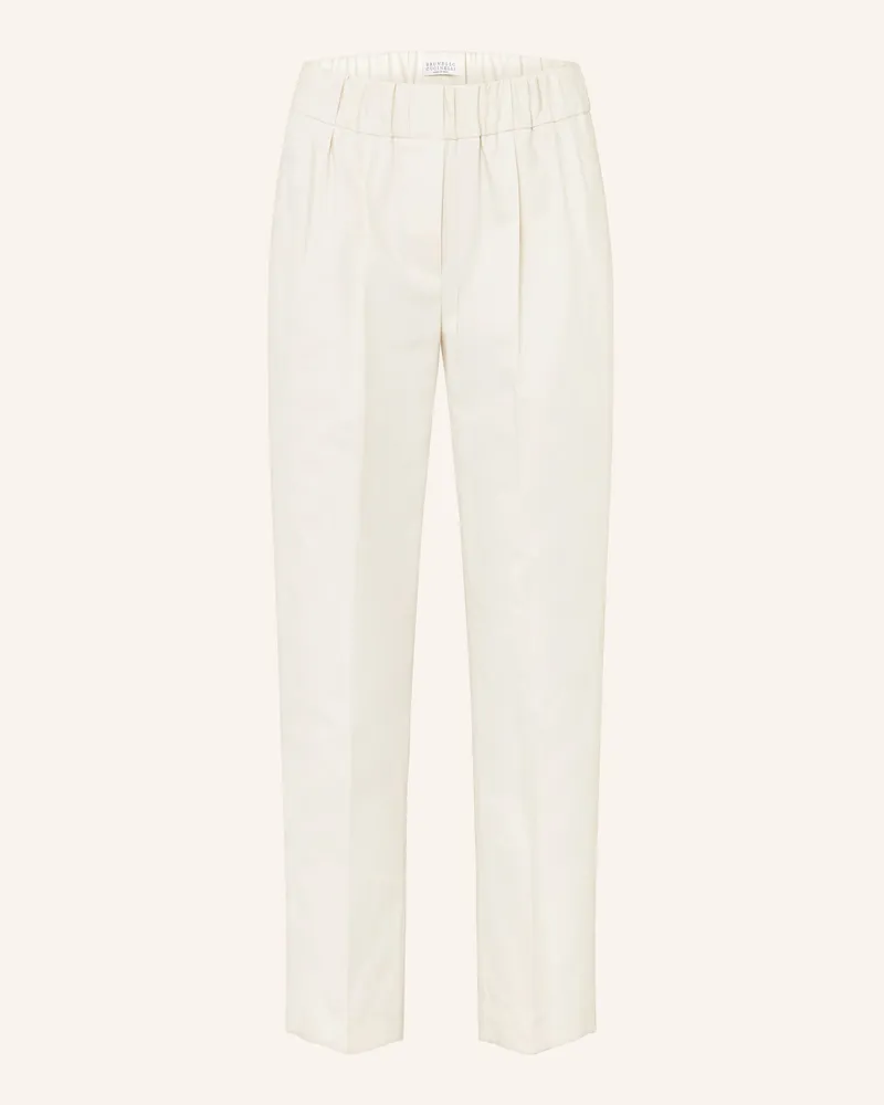 Brunello Cucinelli 7/8-Hose weiss Creme
