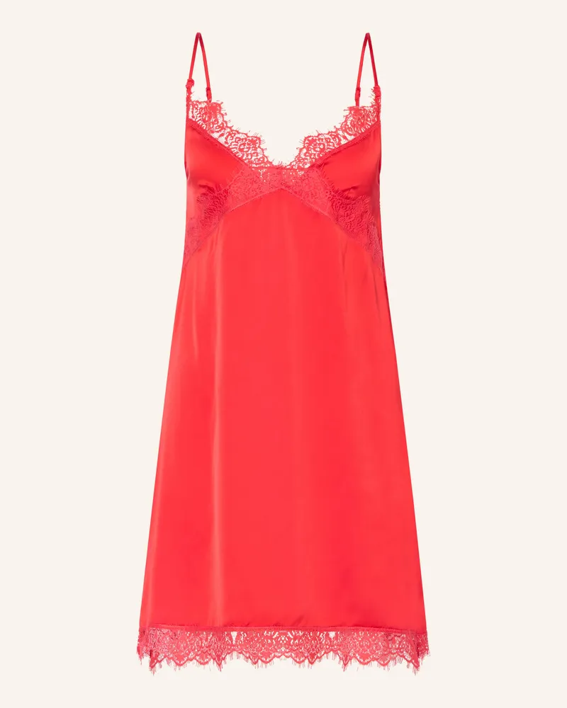 Simone Pérèle Negligé Satin Secrets Aus Satin pink Neonrot
