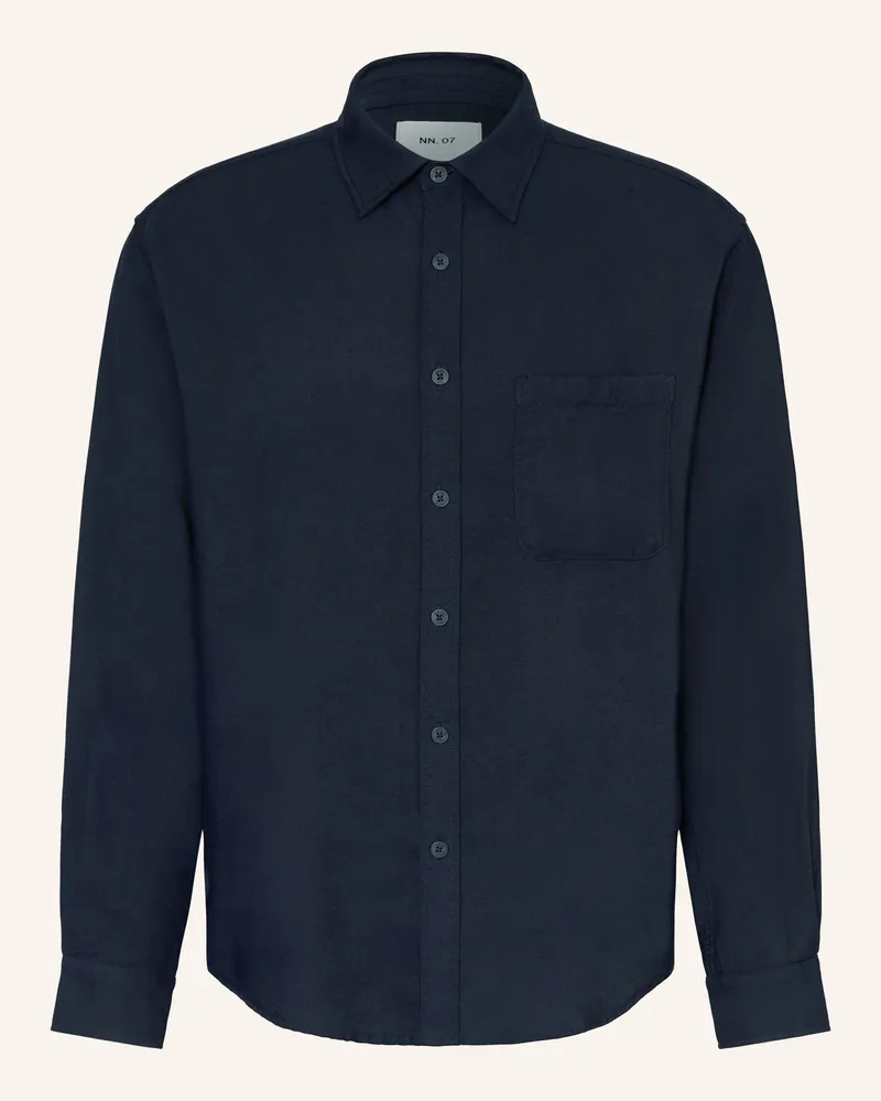 NN 07 Hemd Deon Slim Fit blau Schwarz