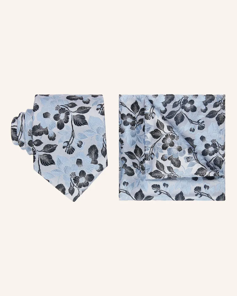 Digel Set Danny: Krawatte Und Einstecktuch blau Hellblau