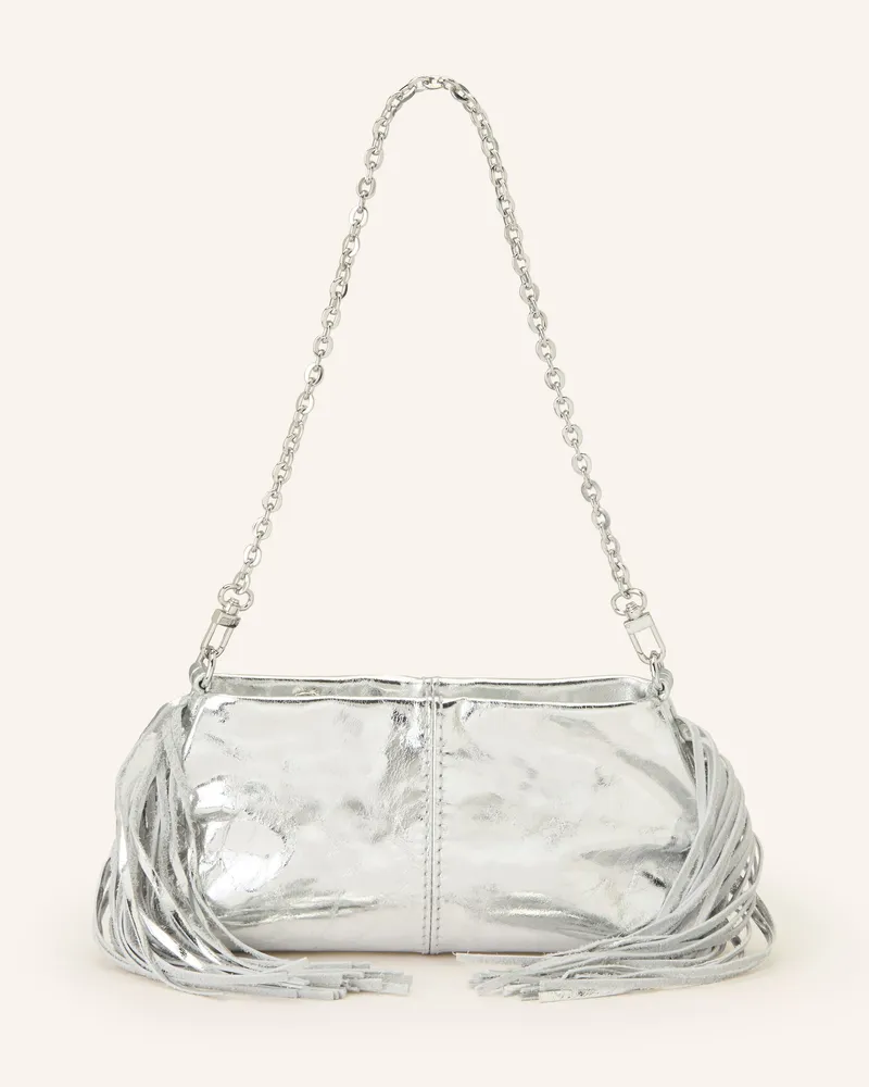 Maje Handtasche Mit Fransen silber Silber