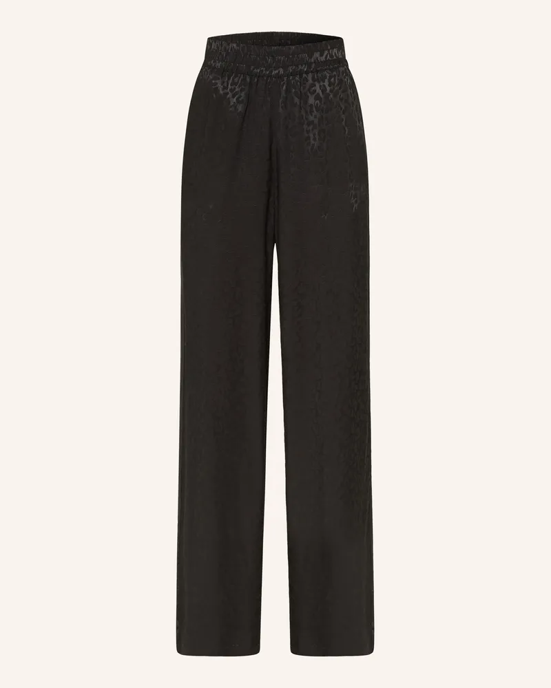 OH APRIL Jacquard-Hose SAELA mit Galonstreifen Schwarz