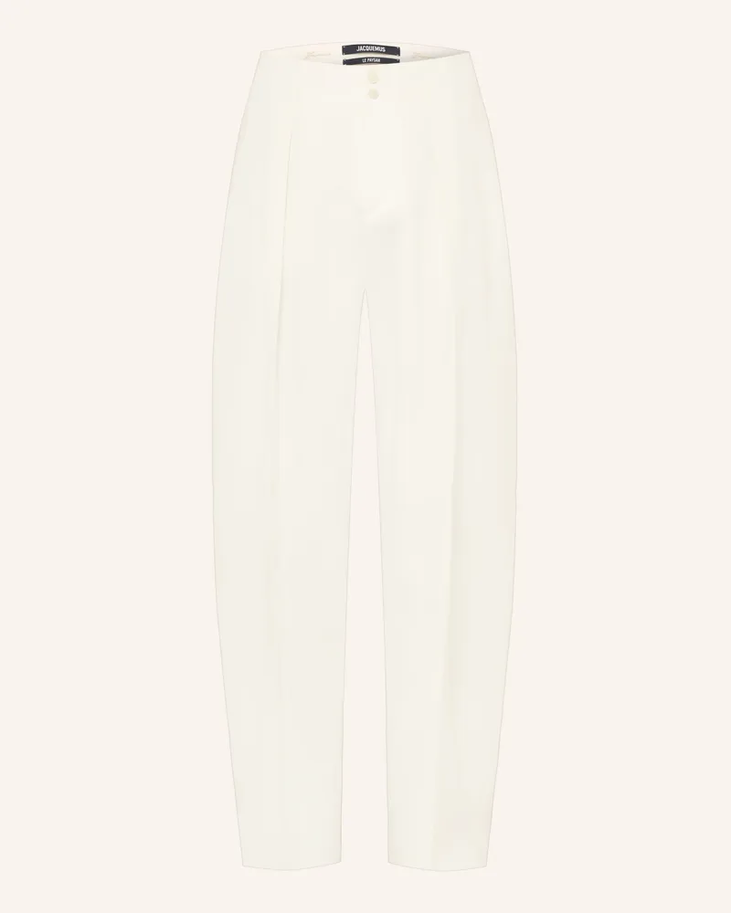 Jacquemus Hose Le Pantalon Moisson Regular Fit weiss Weiss