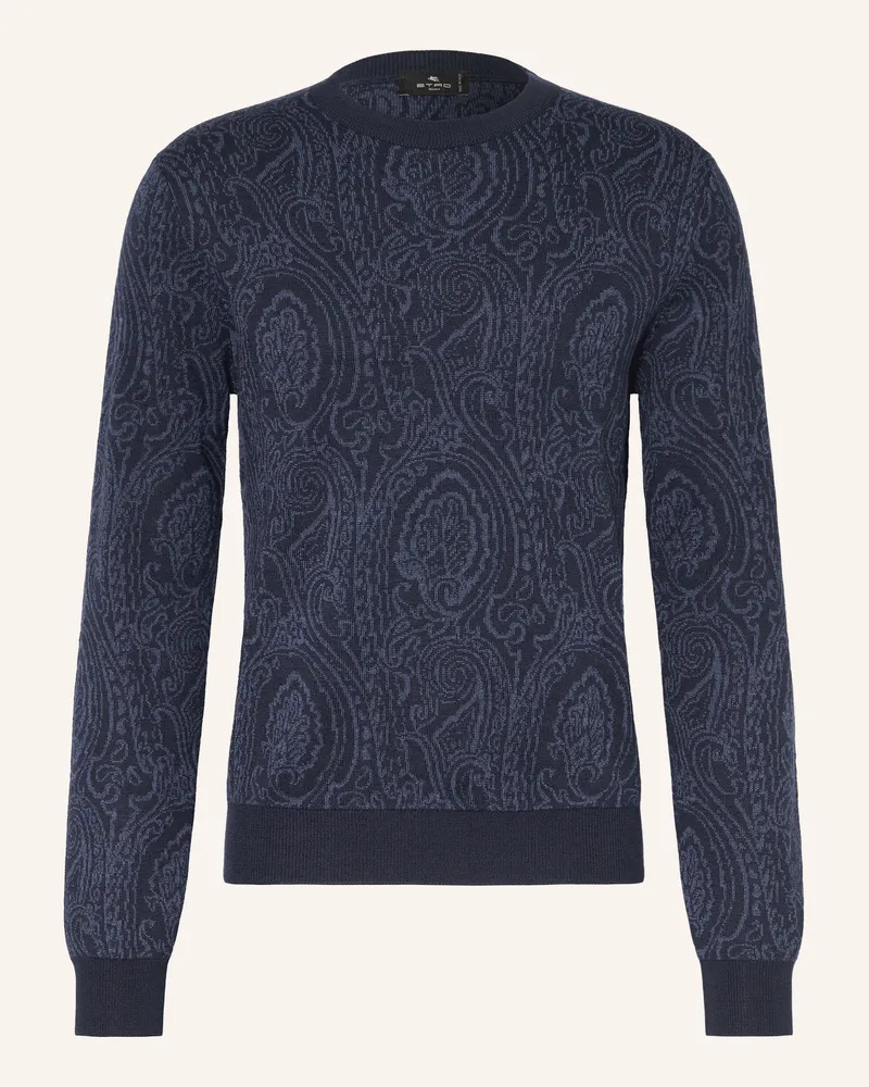Etro Pullover blau Dunkelblau