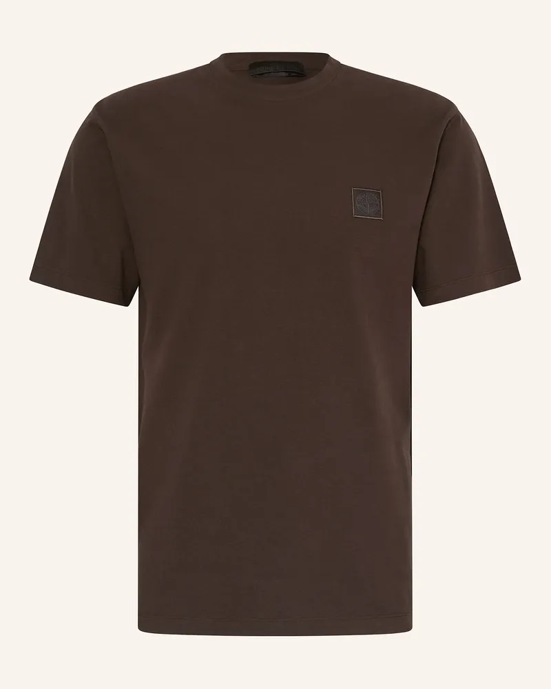 Stone Island T-Shirt GHOST Dunkelbraun