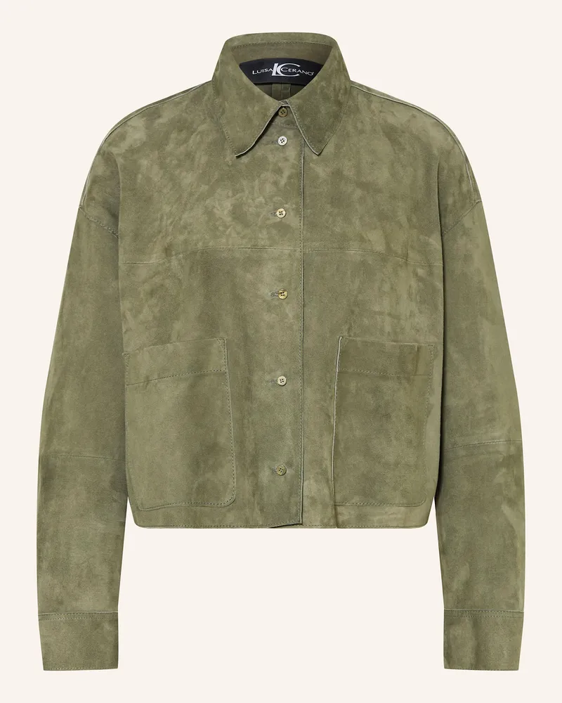 Luisa Cerano Lederblouson Khaki