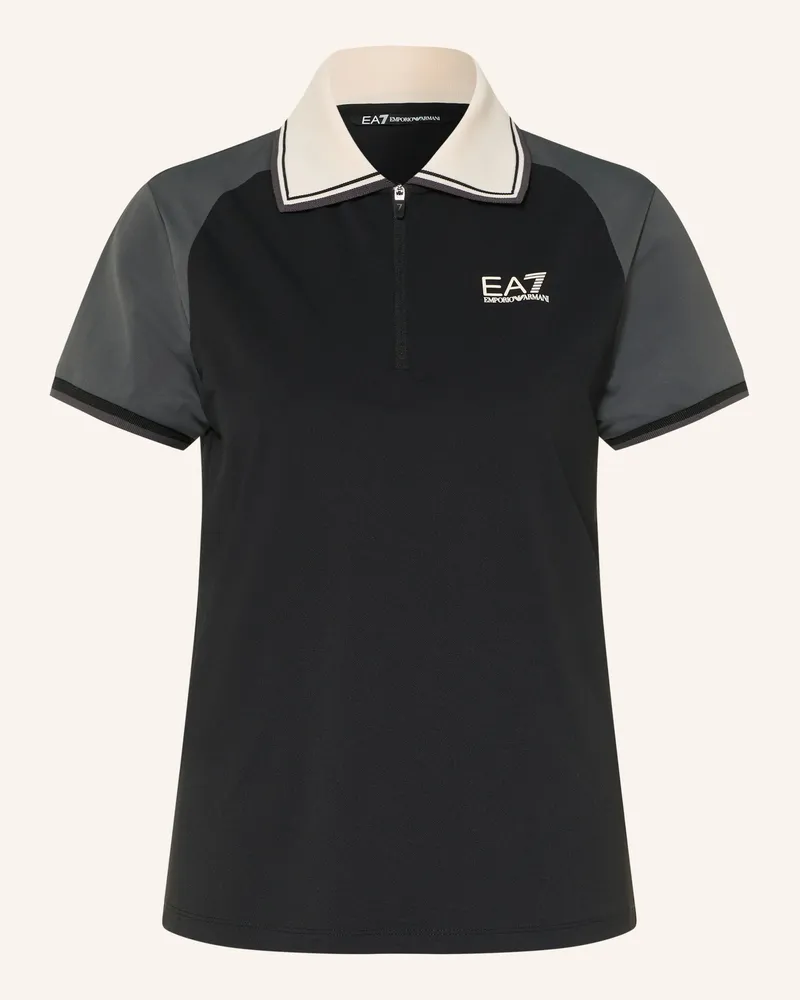 EA7 Funktions-Poloshirt schwarz Schwarz