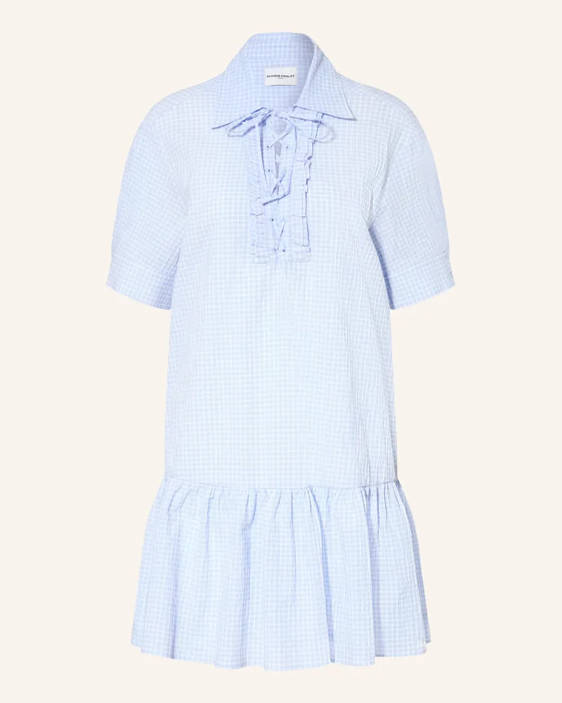 Claudie Pierlot Kleid Mit Rüschen blau Hellblau