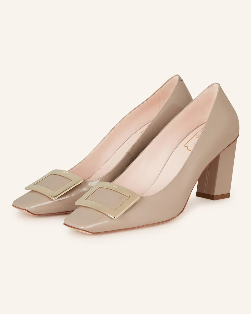 Roger Vivier Lack-Pumps Belle Vivier beige Beige