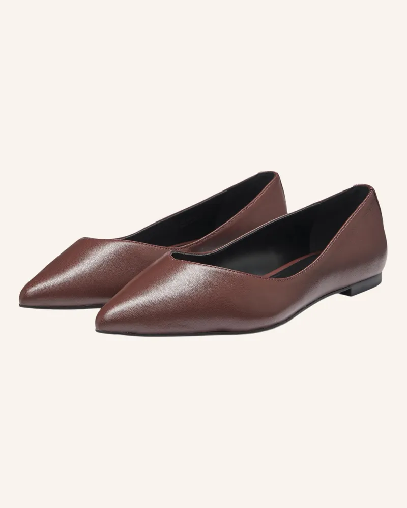 HUGO BOSS Flacher Schuh MARIDIA_LOGBALL_NA Dunkelbraun
