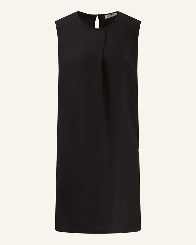 Fynch-Hatton Kleid mit Leinen Schwarz