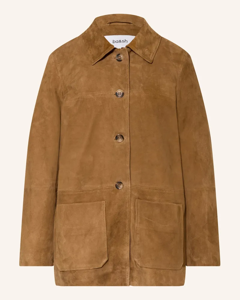 ba&sh Lederjacke Mario braun Braun
