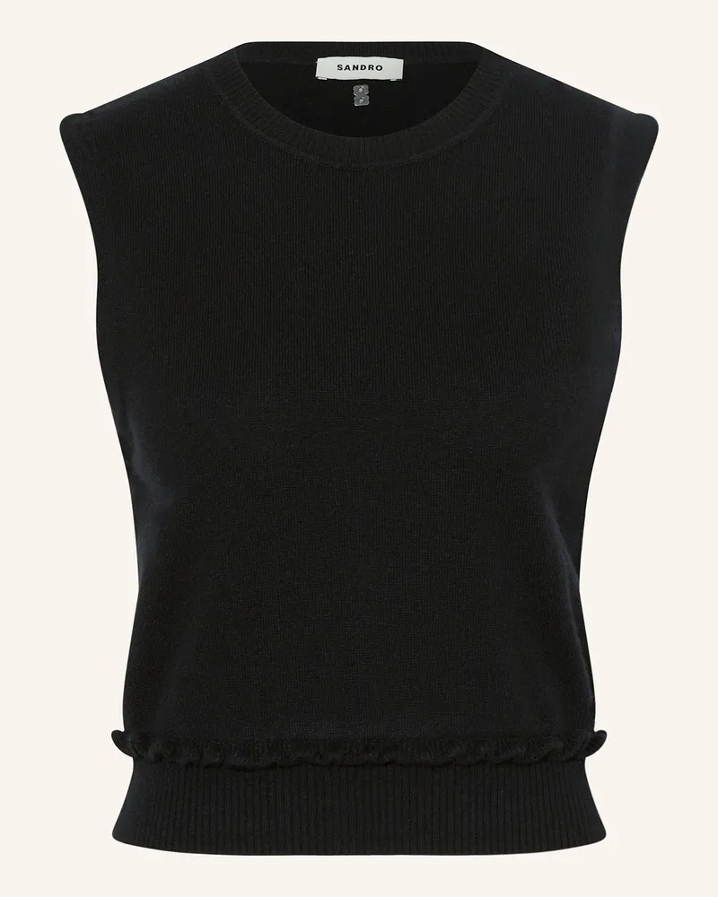 Sandro Stricktop schwarz Schwarz