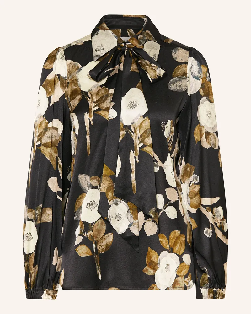 Kudibal Blusenshirt aus Seide mit abnehmbarer Schluppe Schwarz