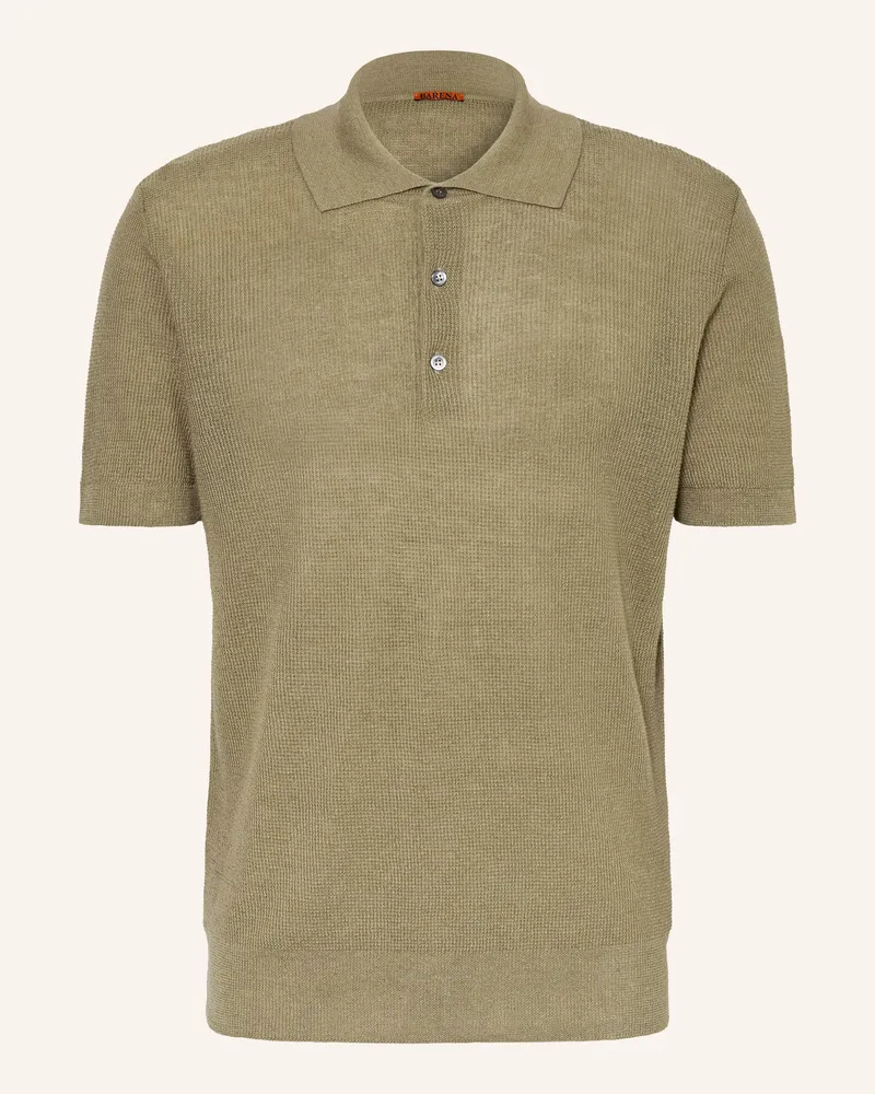BARENA Strick-Poloshirt Risada beige Oliv