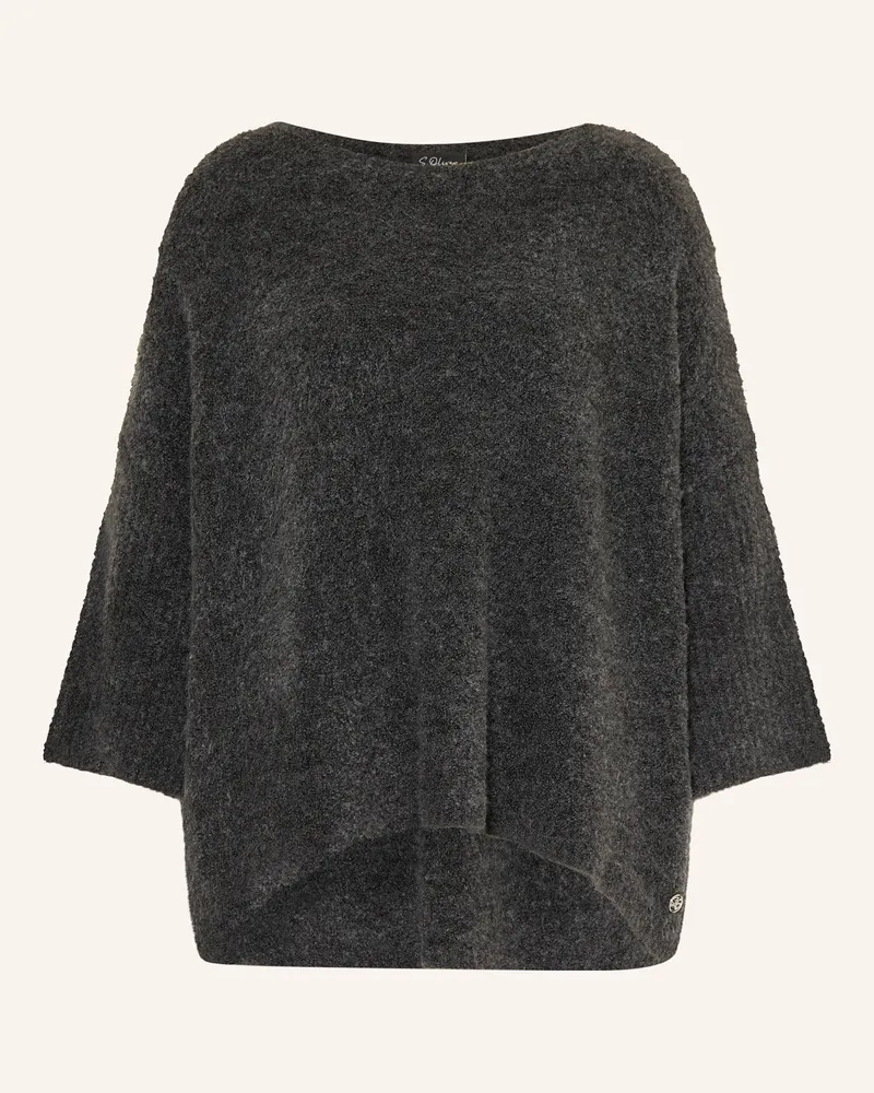 S.Oliver Pullover Mit 3/4-Arm grau Dunkelgrau