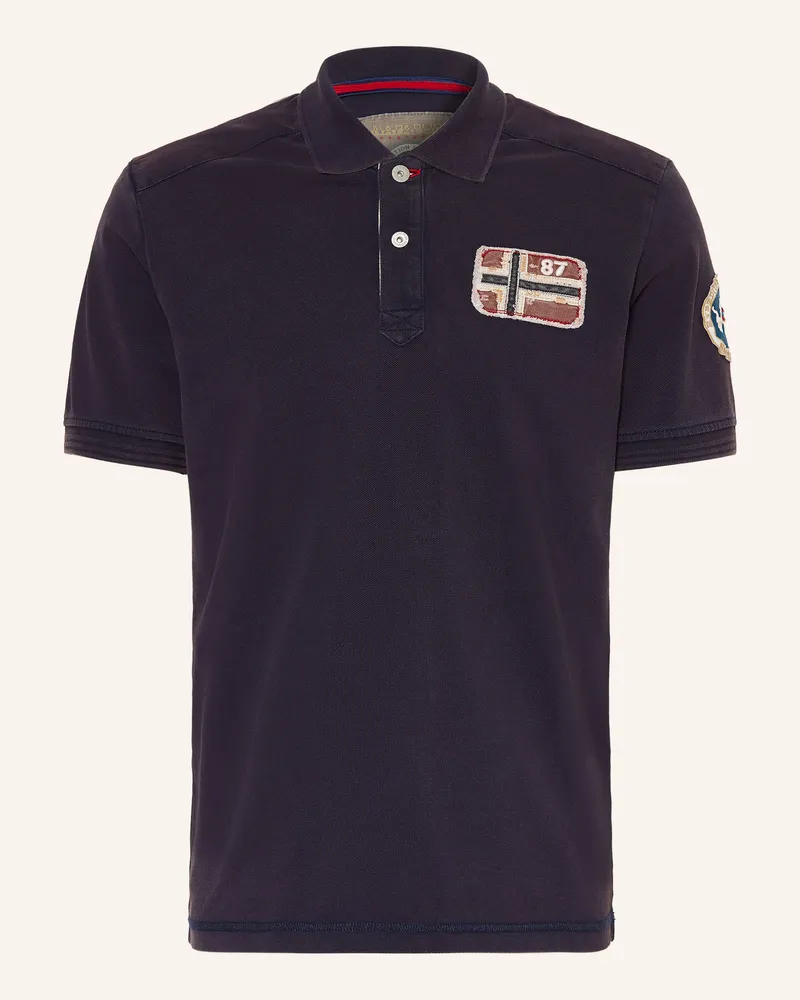 Napapijri Piqué-Poloshirt E-Archive blau Dunkelblau