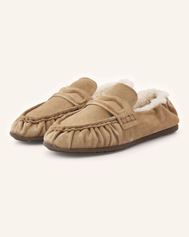 Nubikk Slipper Riley Fur beige Taupe