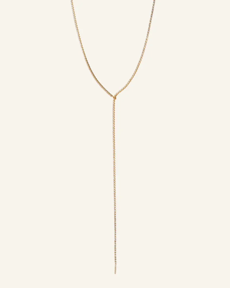 CRYSTAL HAZE Halsketten Serena Lariat By Glambou gold Gold
