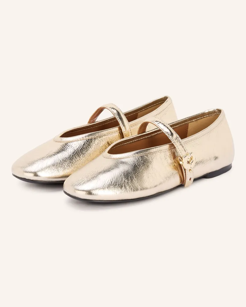 Maje Mary-Jane-Ballerinas gold Gold