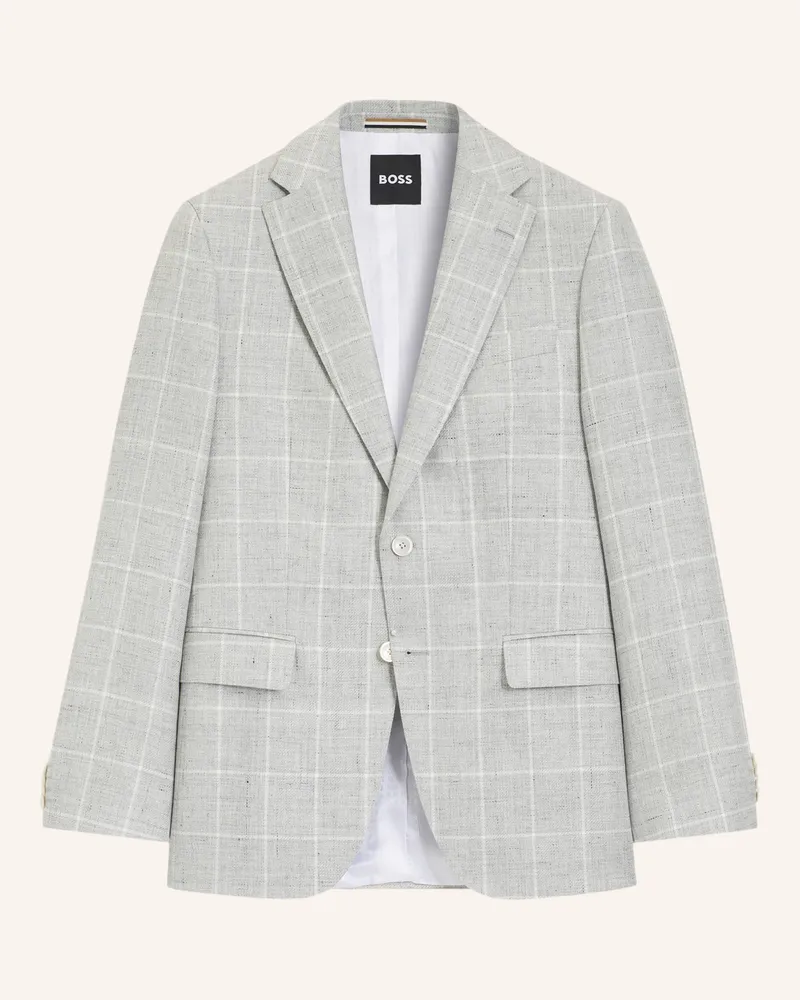 HUGO BOSS Blazer H-Hutson-262 Slim Fit grau Hellgrau