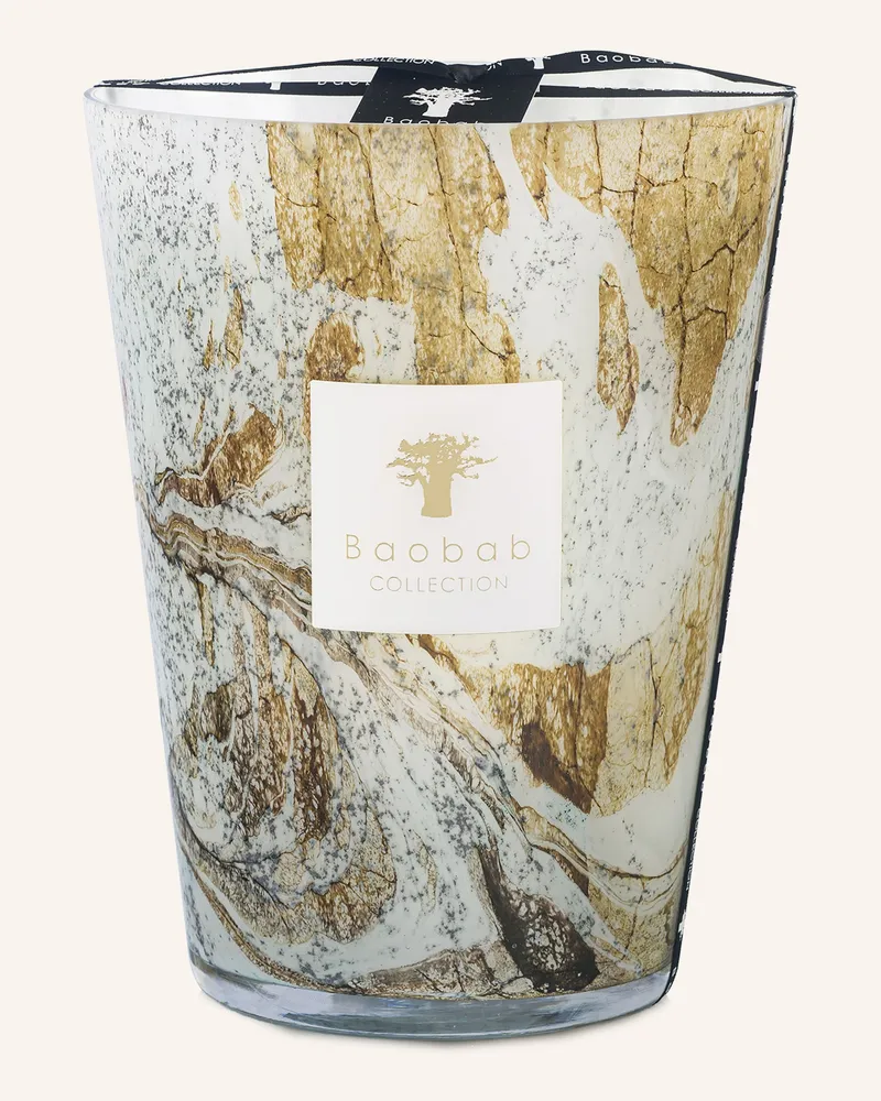 Baobab Collection Duftkerze Leaves Naïs weiss Blaugrau