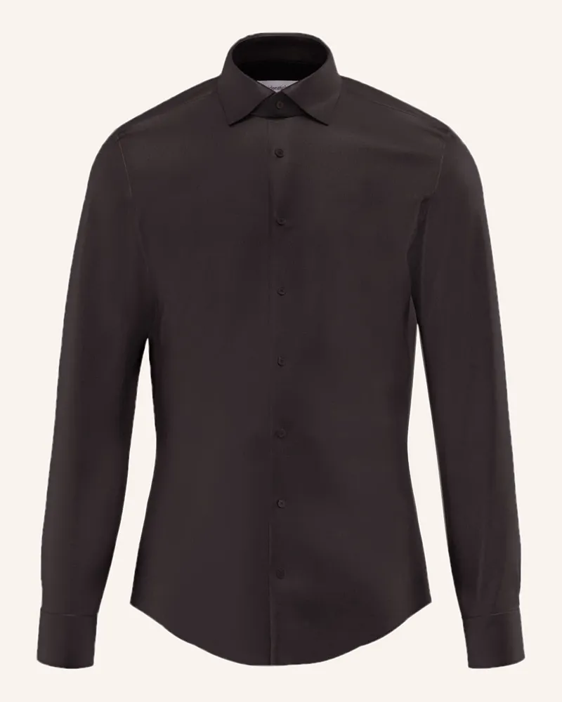 Seidensticker Hemd Shaped Fit schwarz Schwarz