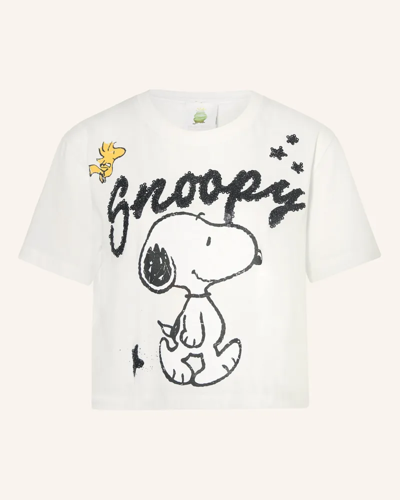 Frogbox T-Shirt Mit Pailletten weiss Weiss