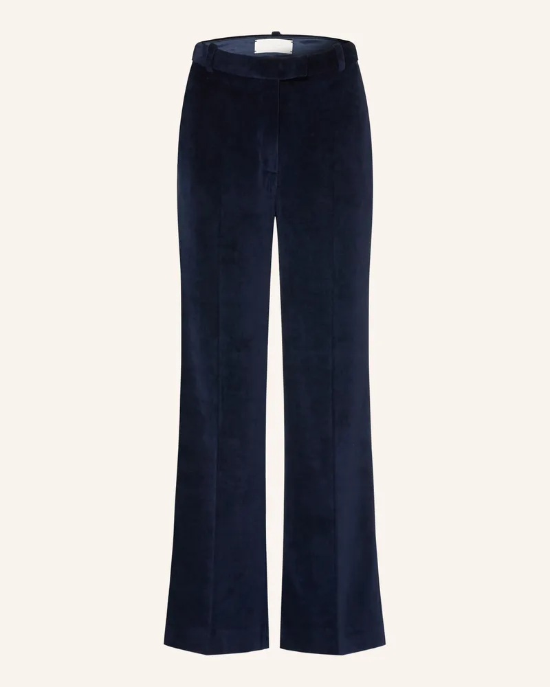 CIRCOLO 1901 Marlenehose Aus Samt blau Dunkelblau