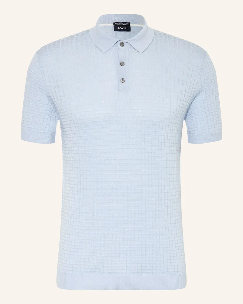 JOOP! Strick-Poloshirt blau Hellblau