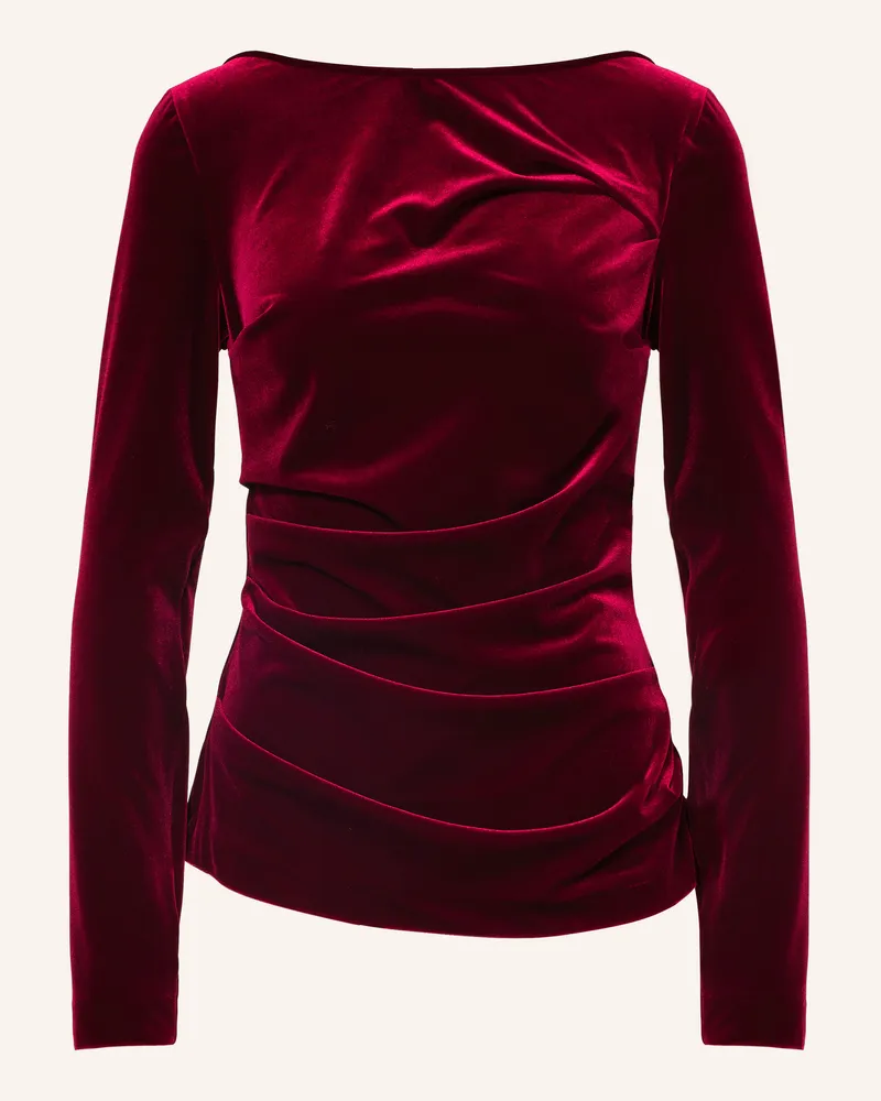 Talbot Runhof Longsleeve Aus Samt rot Dunkelrot
