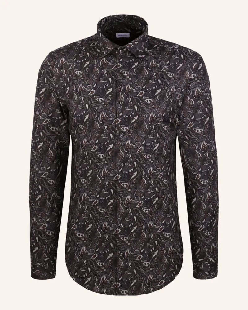 Seidensticker Flanellhemd Slim Fit Grau