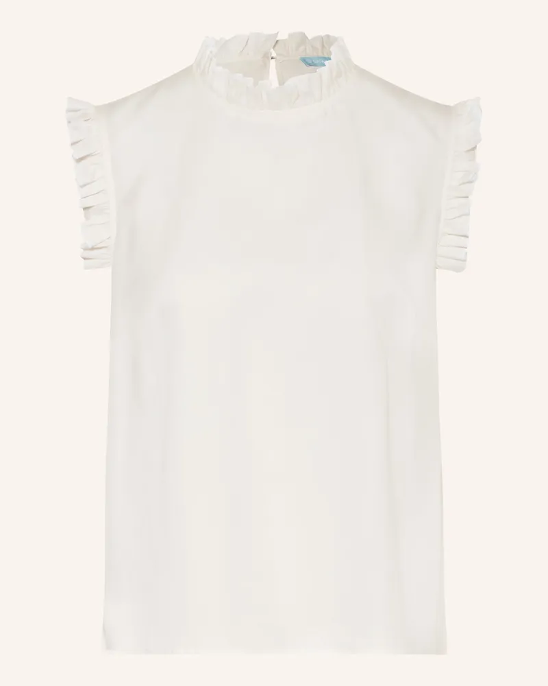 Die Rockmacherin Trachtenbluse Mit Rüschen weiss Weiss