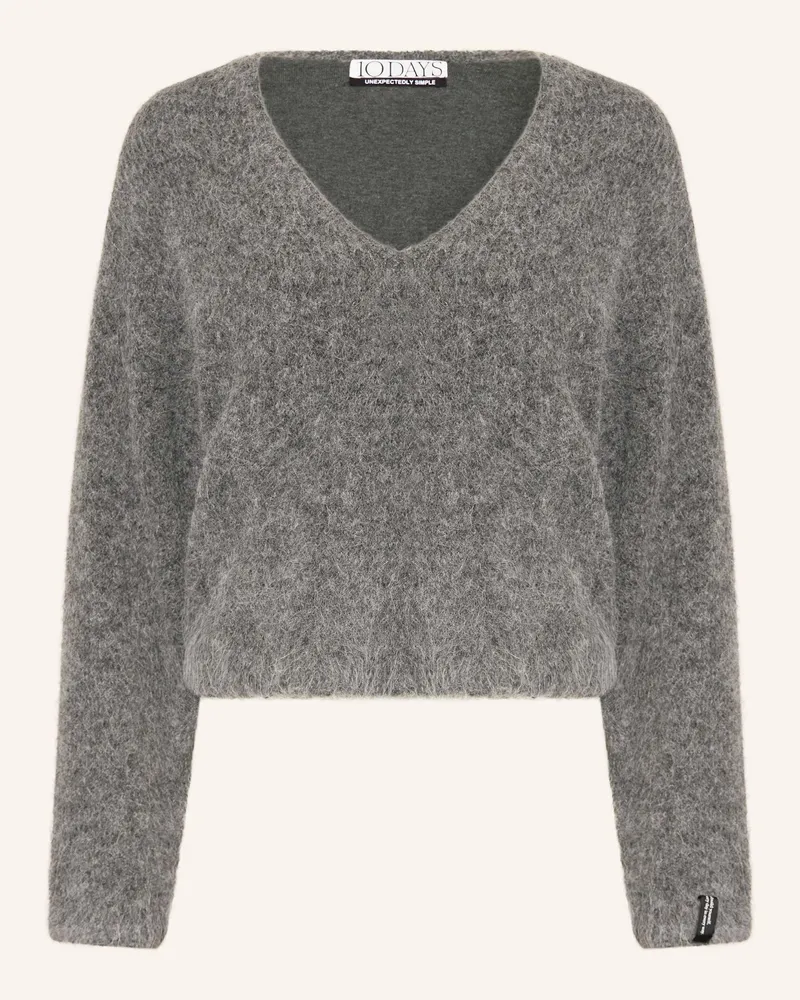 10Days Pullover mit Alpaka Dunkelgrau
