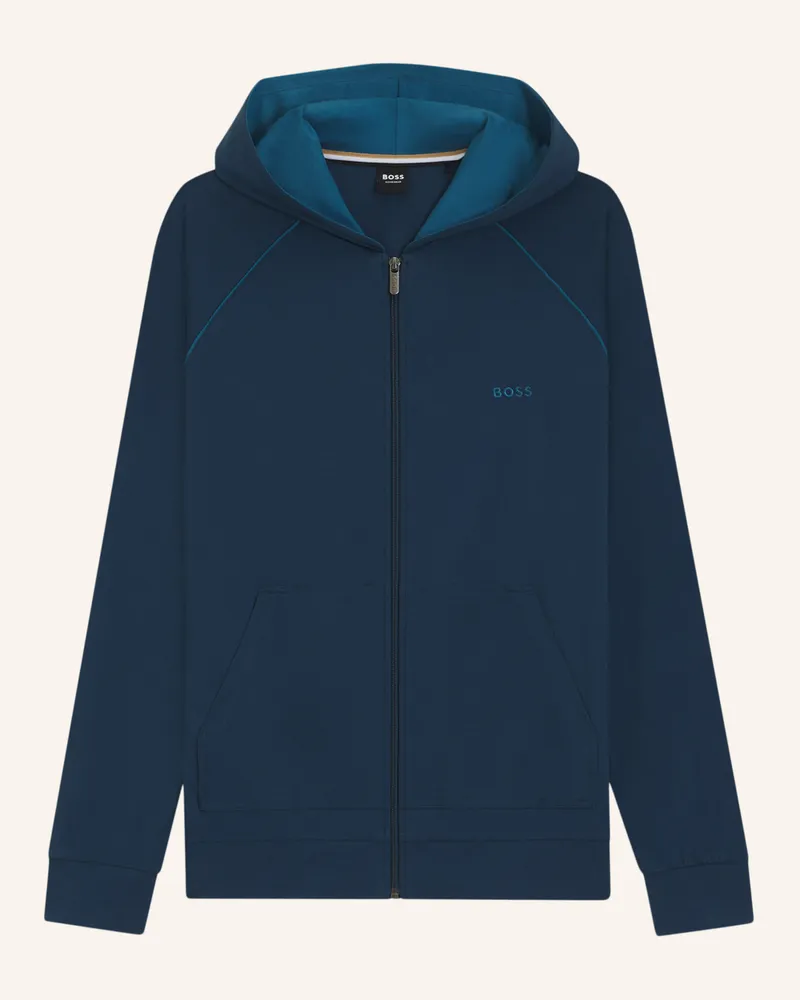 HUGO BOSS Loungewear Jacke MIX&MATCH JACKET H Regular Fit Blau