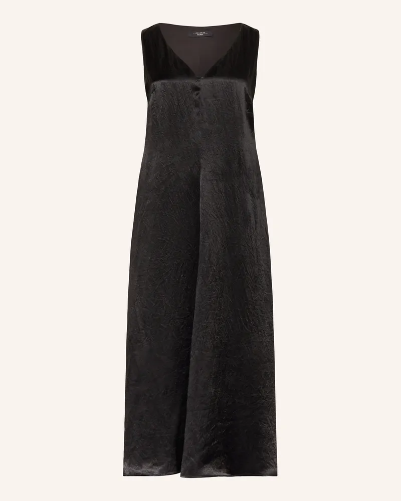 Max Mara Satinkleid Cima schwarz Schwarz